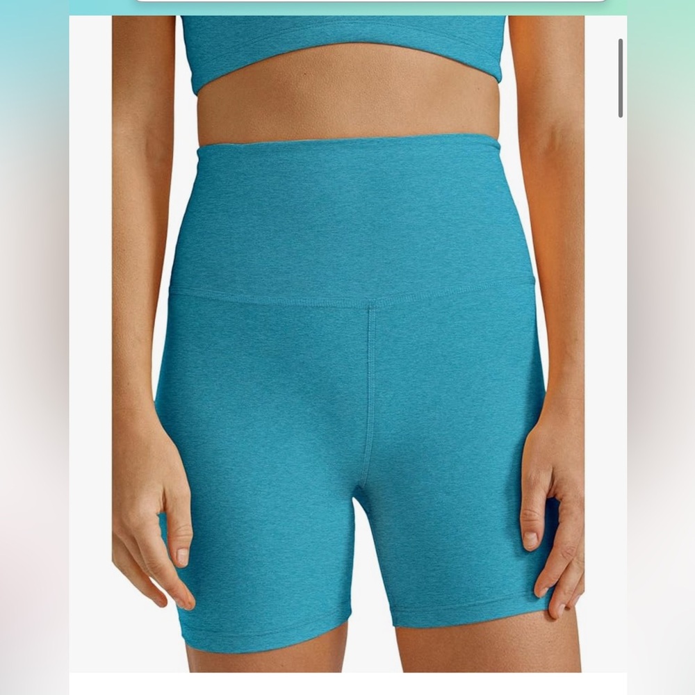 Women's Blue Beyond Cloud Yoga Biker Shorts (NEW)